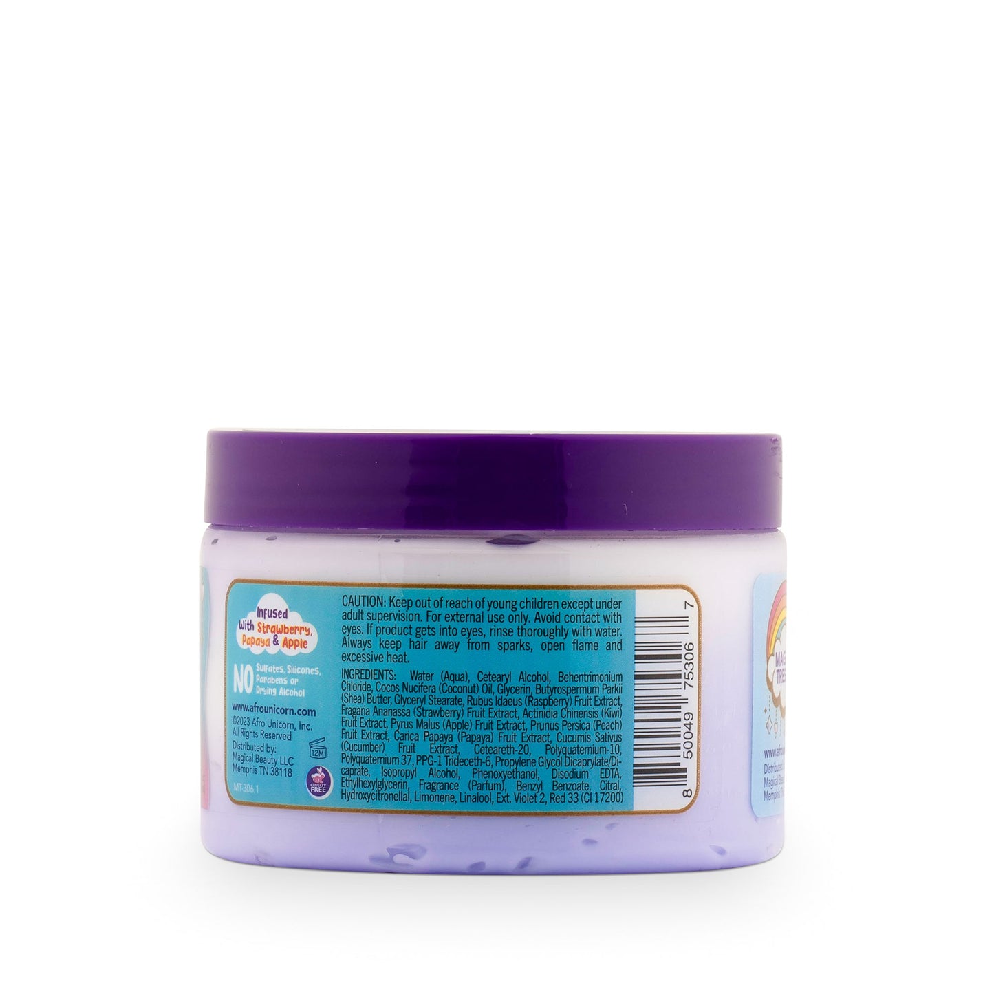 Afro Unicorn Swirls & Twirls Curl Cream side of product.