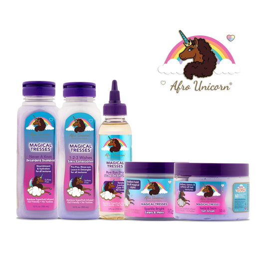 Afro Unicorn product bundle on a white background.